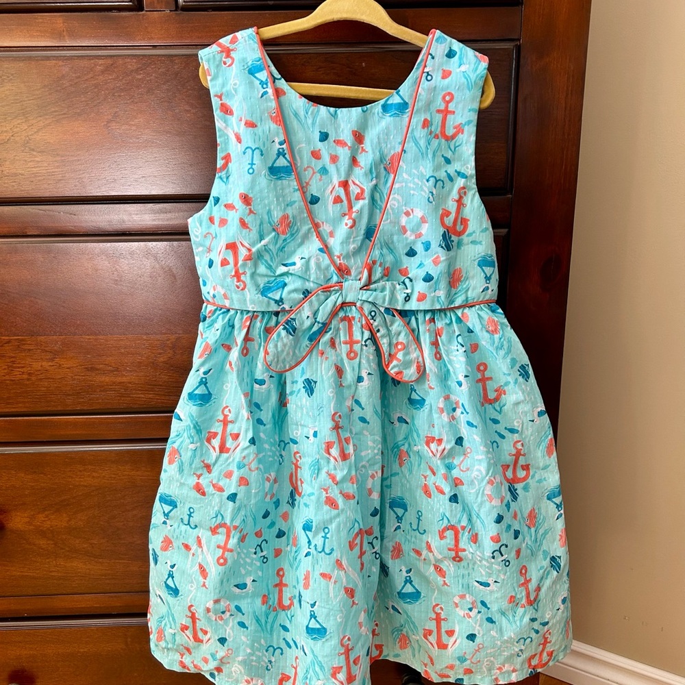 Tommy Bahama Blue Tie Front Tiered Sundress